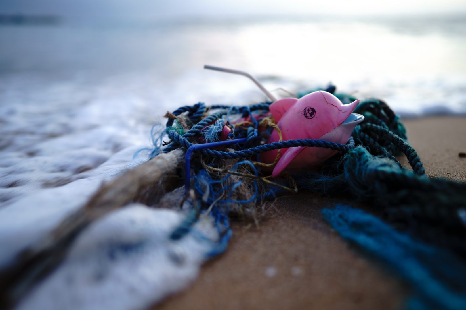 Trash washed ashore at Padre Islands National Seashore