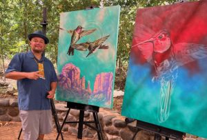 Charles Decker Indigenous artist in Montezuma Castle National Monument